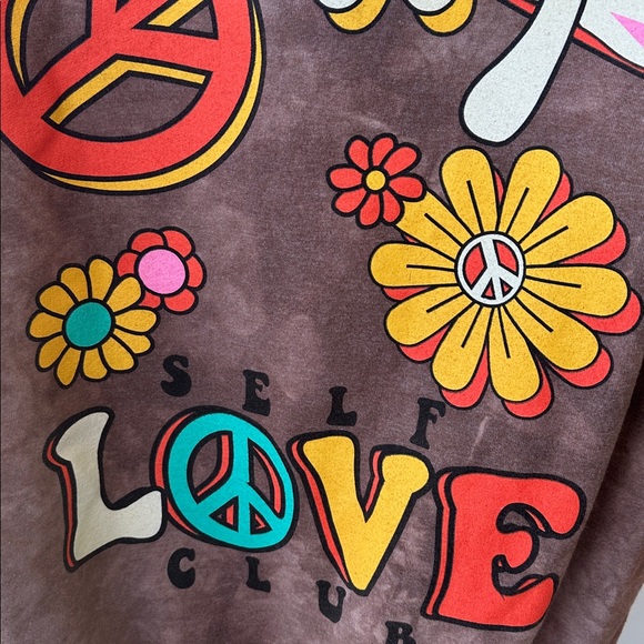 Love Peace Floral Hoodie - Picture 5 of 8